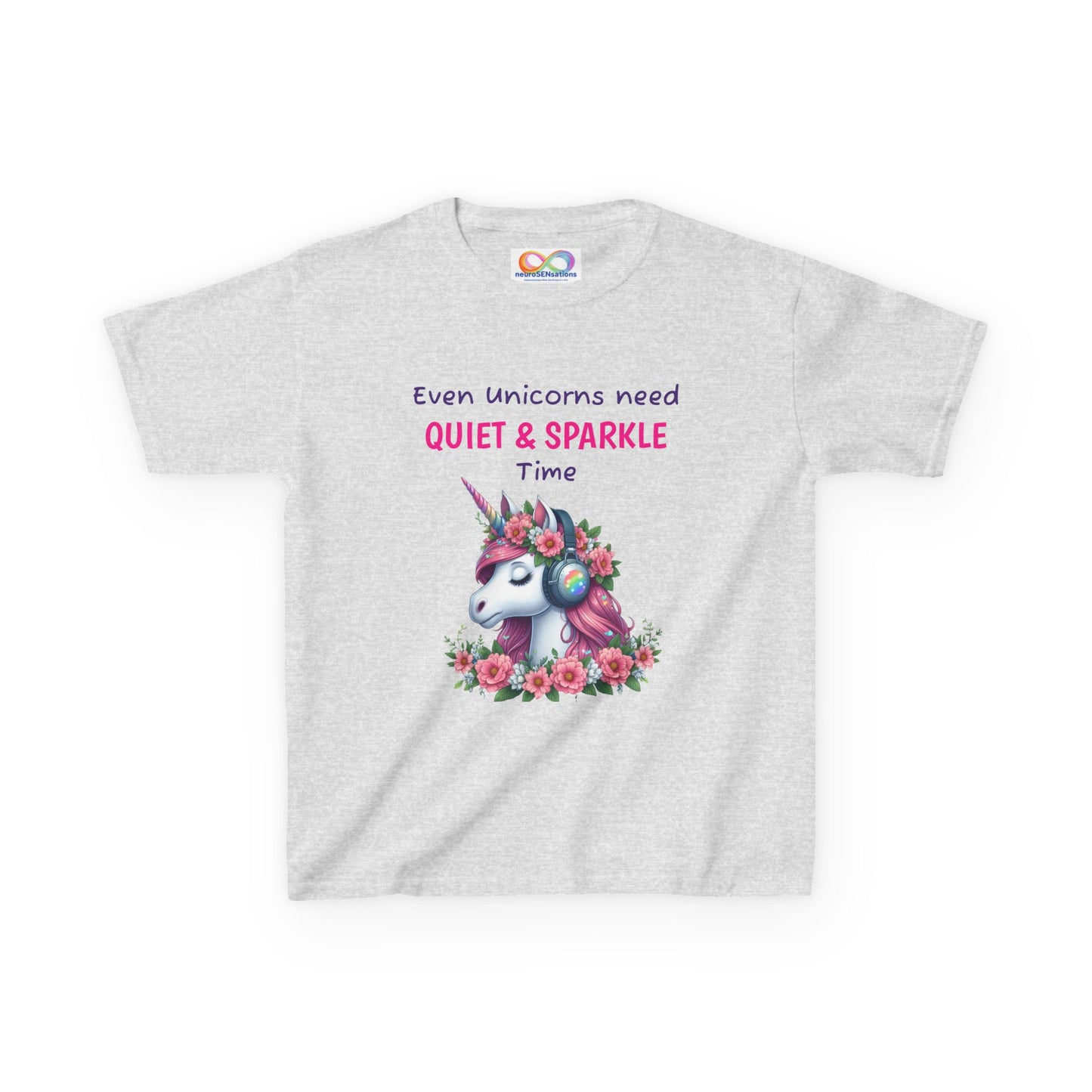 Unicorn Kids Tee – Colourful Cotton T-Shirt Celebrating Quiet Strength & Neurodivergent Joy