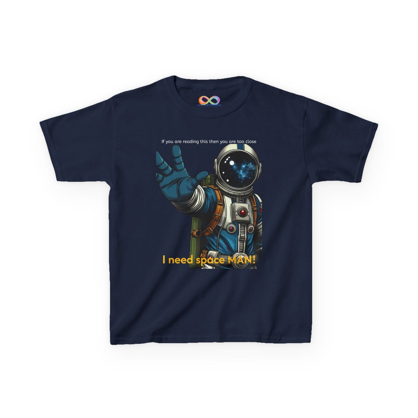 I Need Space Tee – Kids Cotton Shirt with Astronaut Graphic