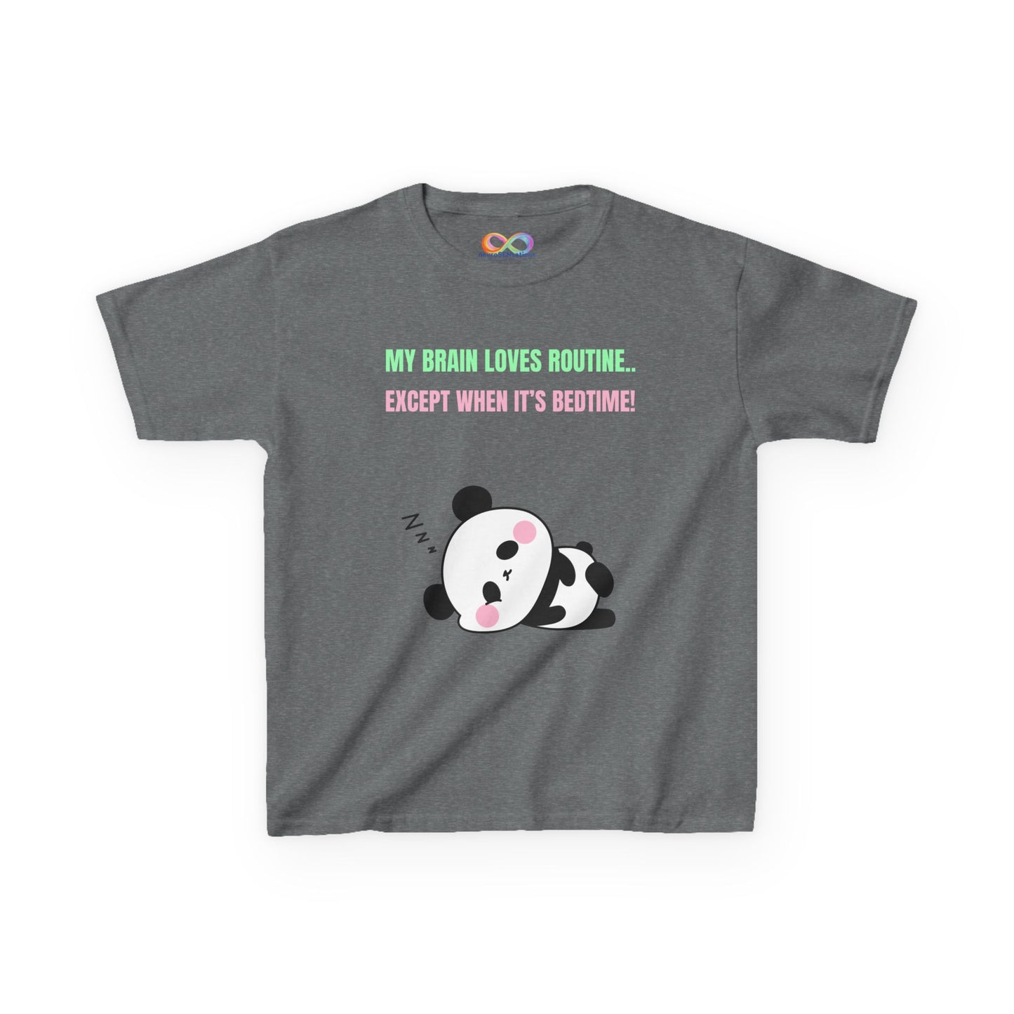 Panda Sleepy Time Kids Tee – Routine-Loving Edition
