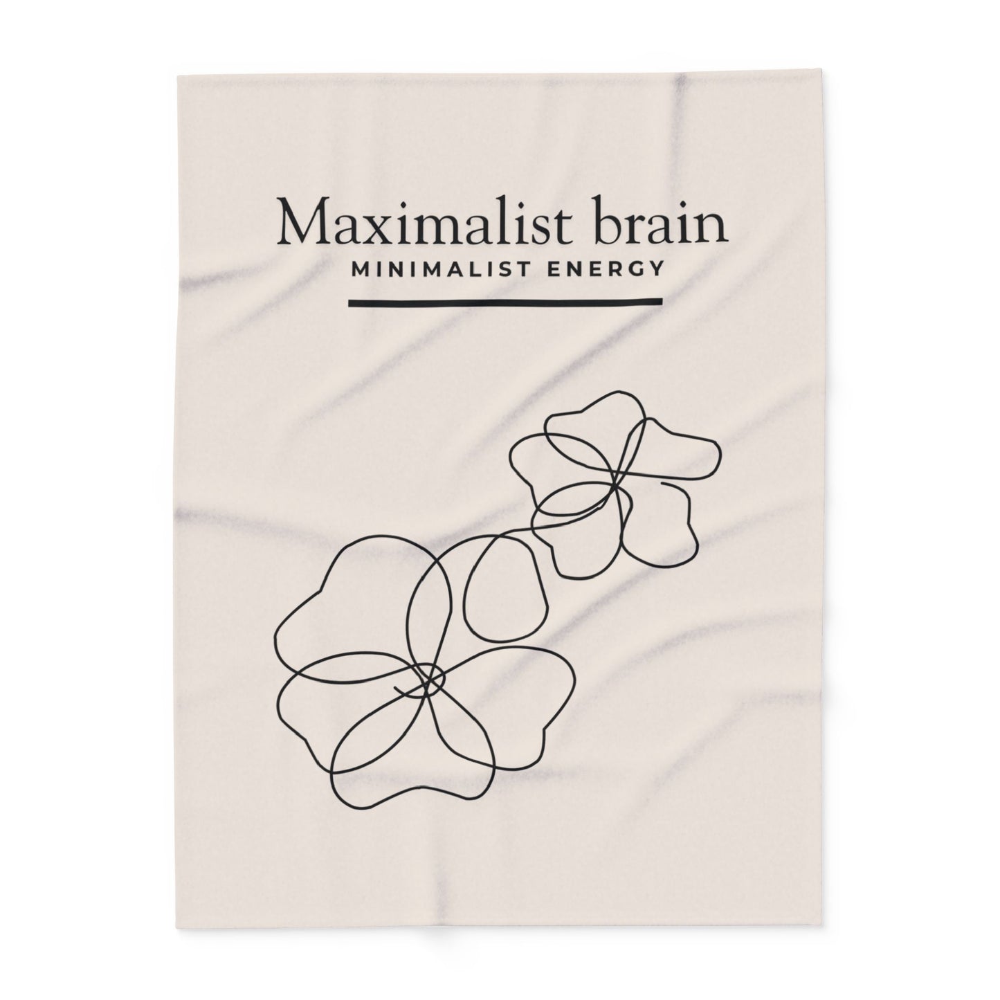 Minimalist Energy Fleece Blanket – Cozy Polyester Throw for Neurodivergent Calm & Home Decor