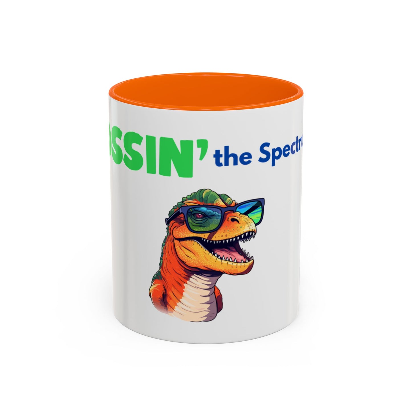 Dinosaur Accent Mug – Colourful Ceramic Cup Celebrating Neurodivergent Confidence