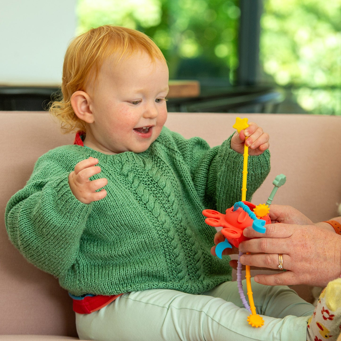 SiliSoft® Zip Pull Toy (Rainbow)
