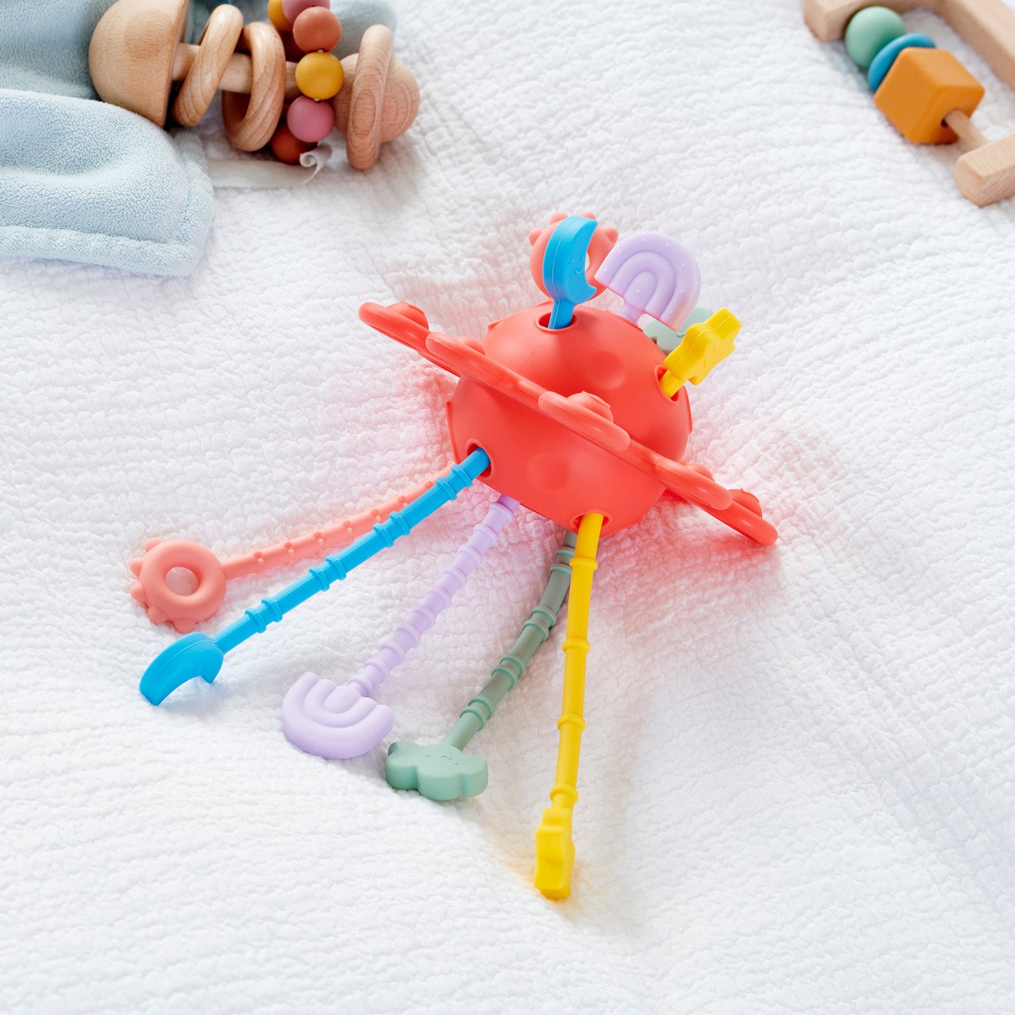 SiliSoft® Zip Pull Toy (Rainbow)
