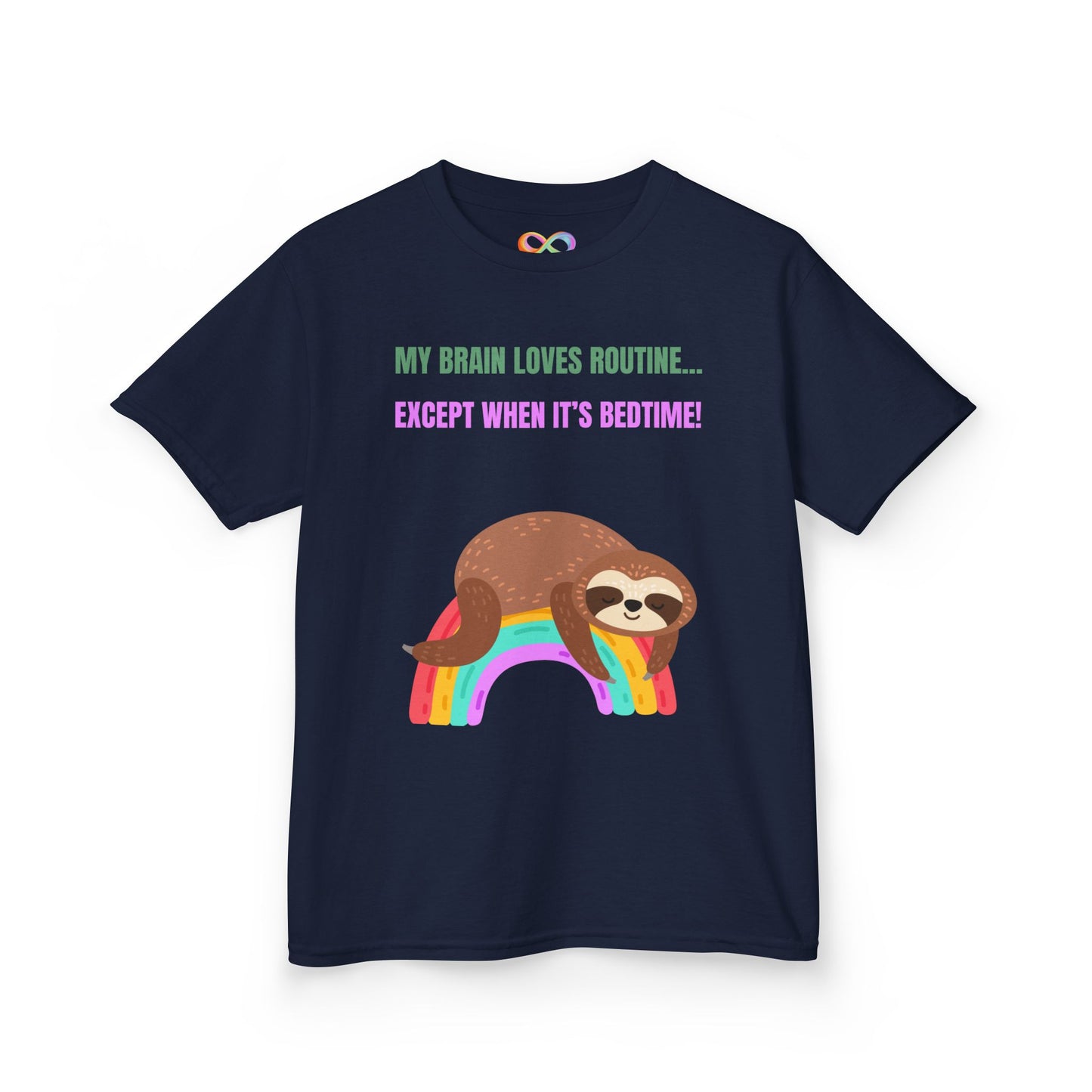 Kids Sloth Tee – Routine-Loving Edition