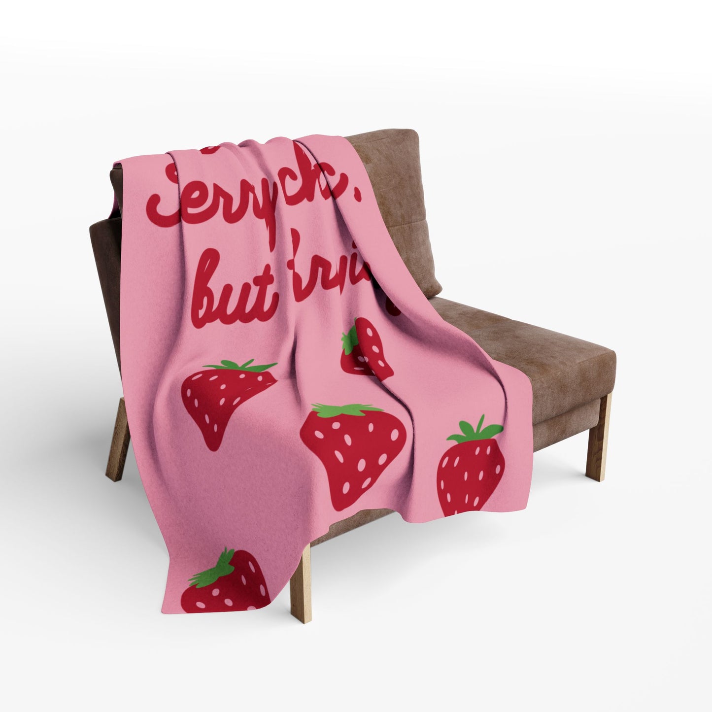 Strawberry Fleece Blanket – Cosy Arctic Throw for Home Comfort