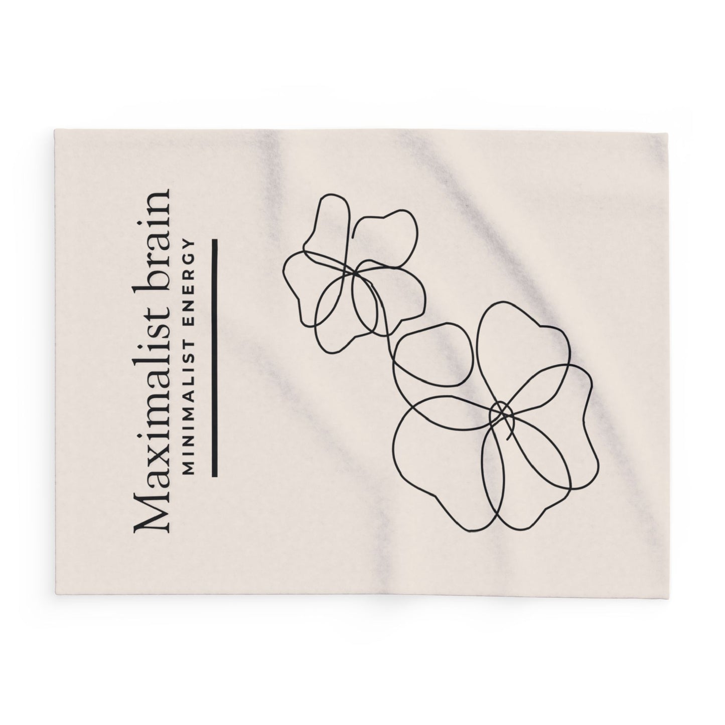 Minimalist Energy Fleece Blanket – Cozy Polyester Throw for Neurodivergent Calm & Home Decor