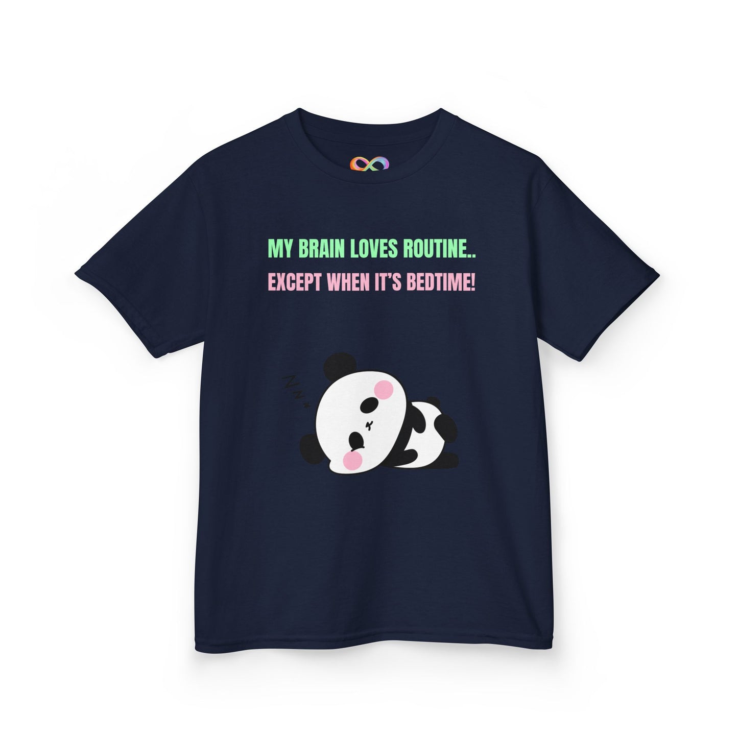 Panda Sleepy Time Kids Tee – Routine-Loving Edition