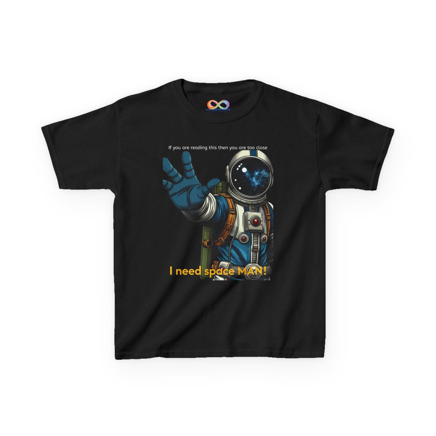 I Need Space Tee – Kids Cotton Shirt with Astronaut Graphic