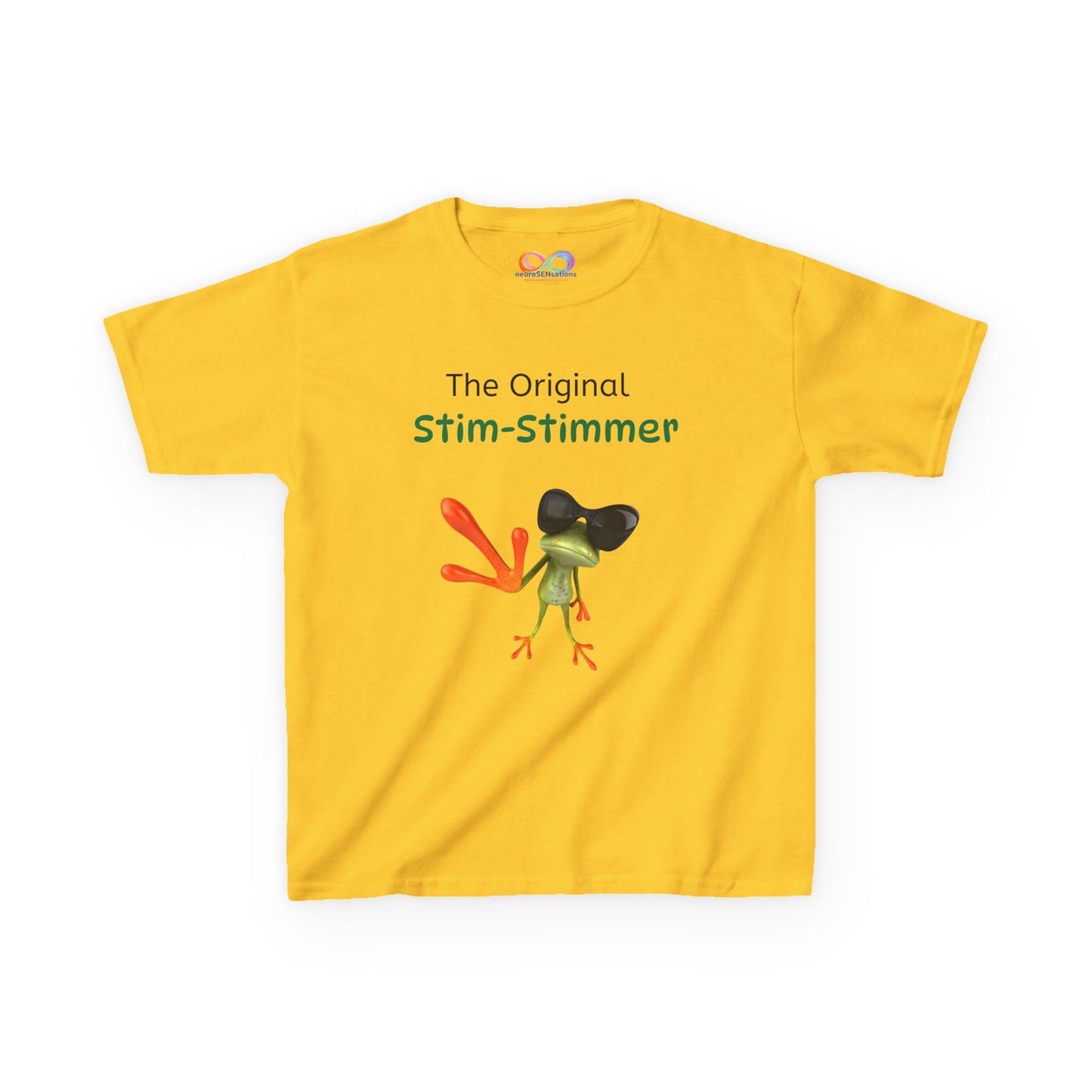 Stim-Stimmer Kids Tee – Colourful Cotton T-Shirt for Neurodivergent Joy