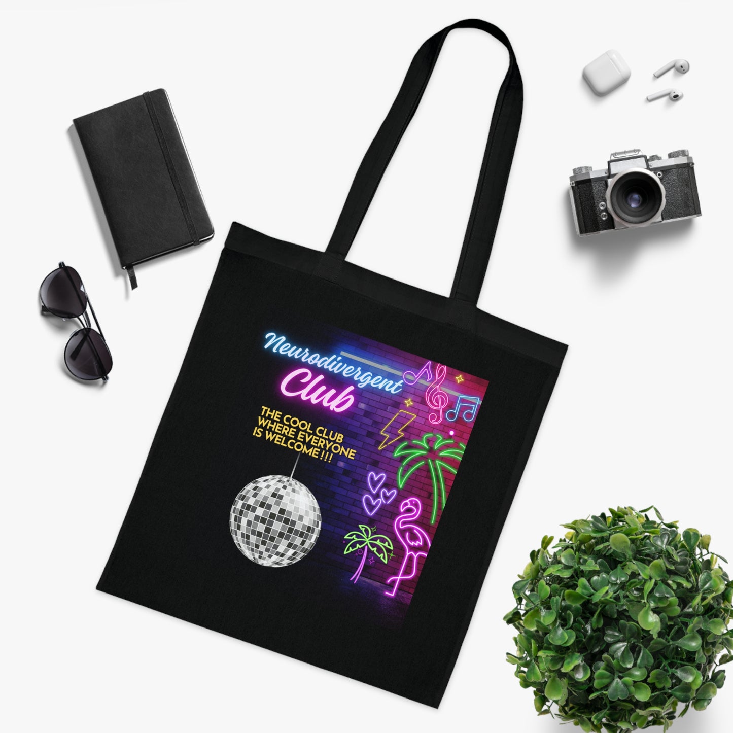 Neurodivergent Club Tote – Cotton Shoulder Bag for Everyday Expression
