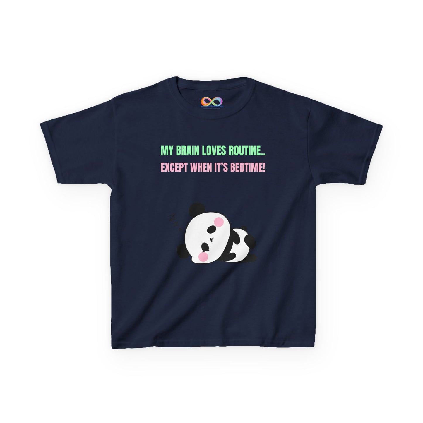 Panda Sleepy Time Kids Tee – Routine-Loving Edition