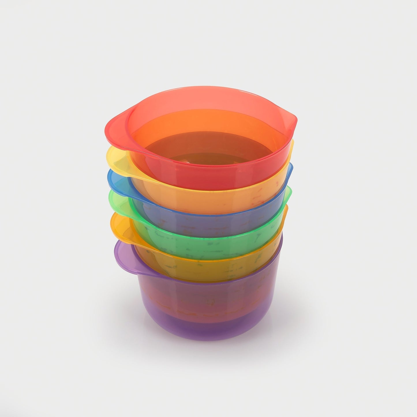 Translucent Colour Pouring Bowls - Pack of 6