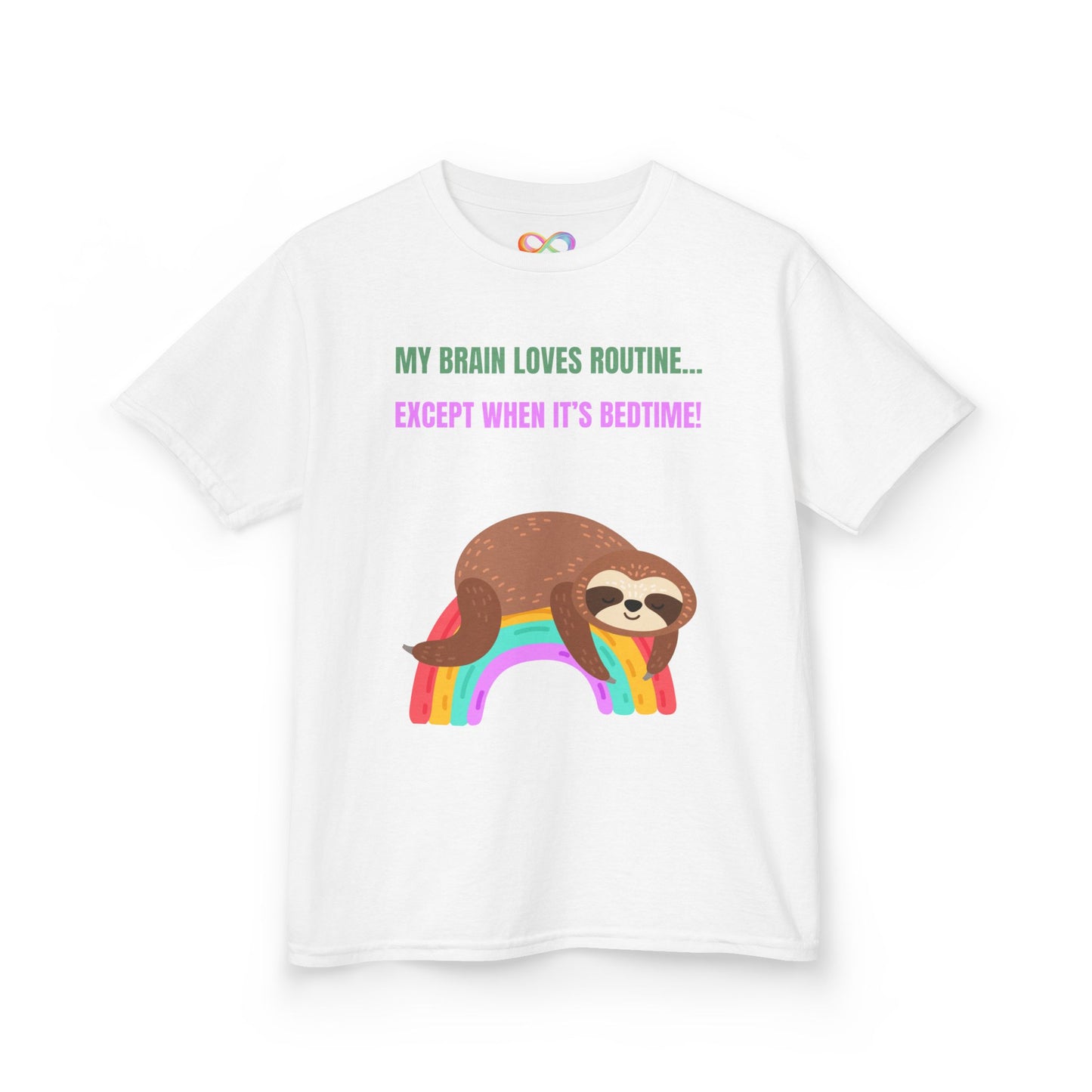 Kids Sloth Tee – Routine-Loving Edition