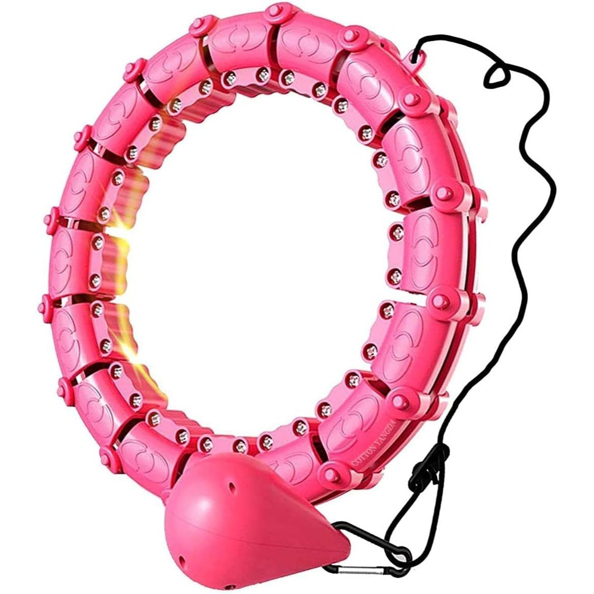 Weighted Fitness Ring – Auto-Spinning Massage & Adjustable Fit (PINK)