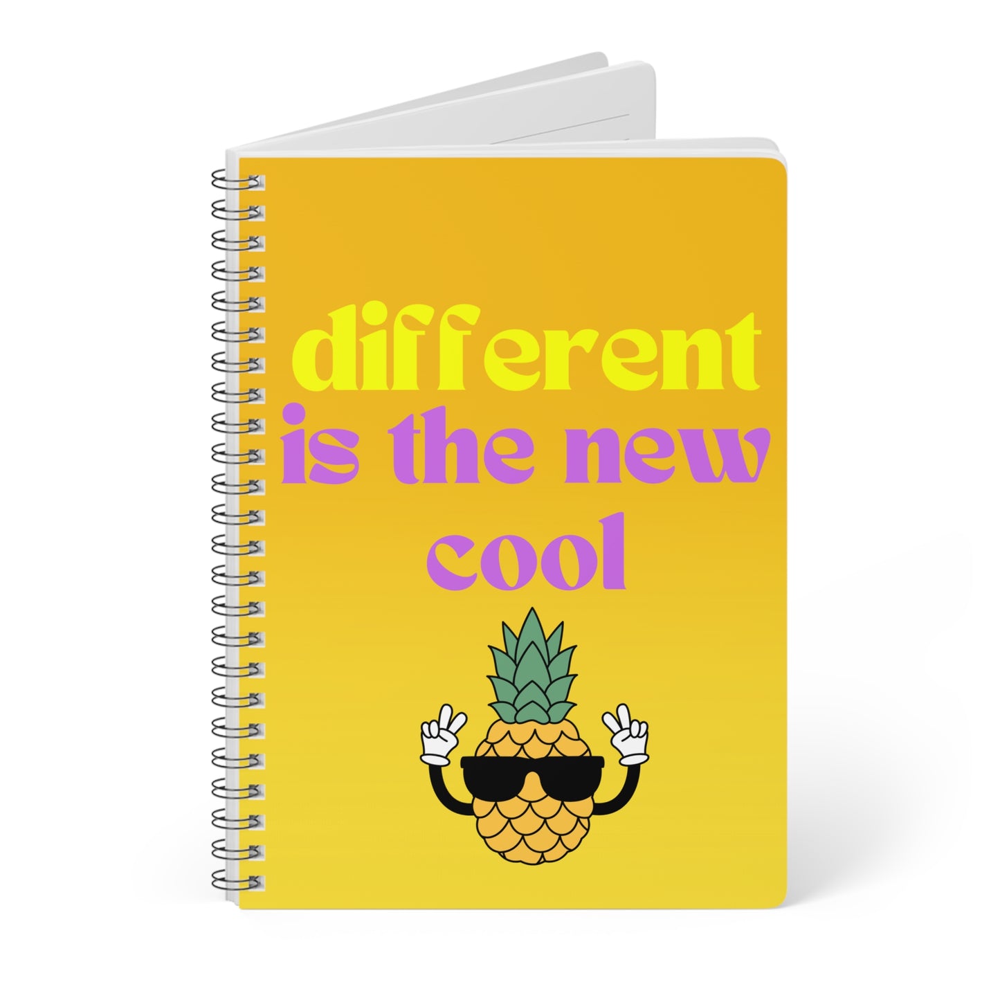 Pineapple Wirobound Notebook – A5 Lined Journal for Creativity & Positive Vibes