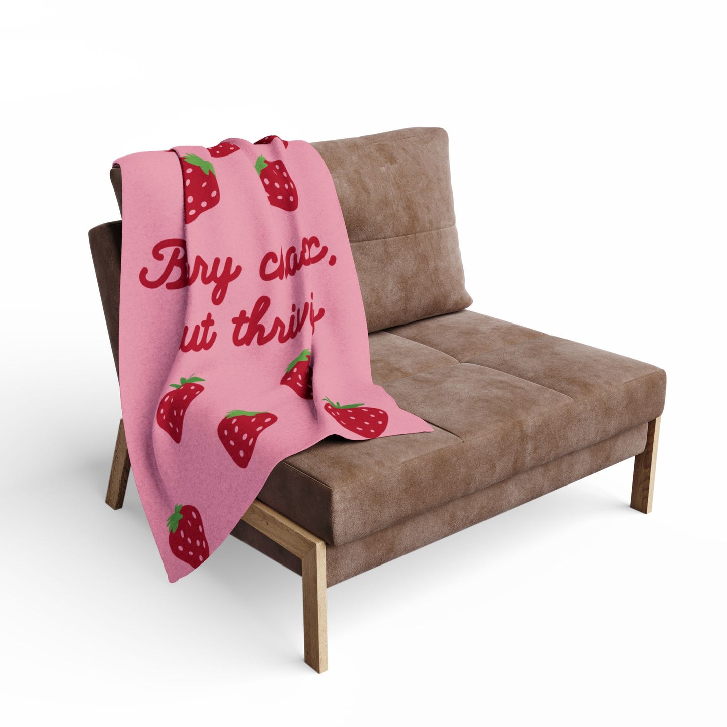 Strawberry Fleece Blanket – Cosy Arctic Throw for Home Comfort