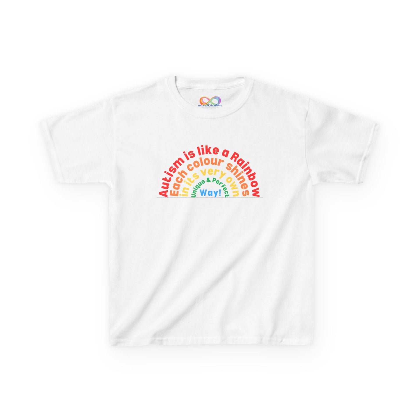 Girls Rainbow Empowerment Tee – Shine & Be Seen