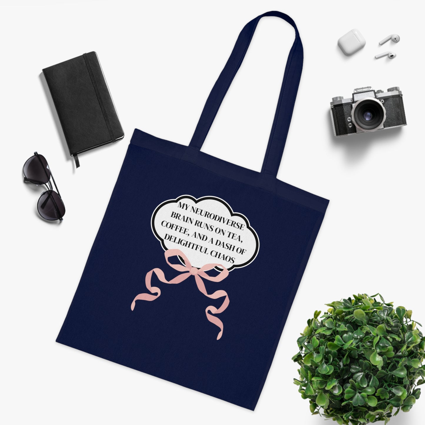 Coffee Lover Tote – Cotton Shoulder Bag Celebrating Neurodivergent Joy