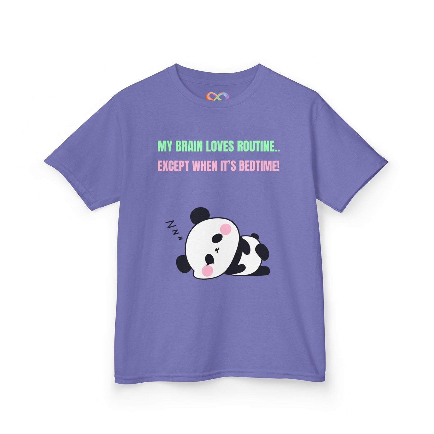 Panda Sleepy Time Kids Tee – Routine-Loving Edition
