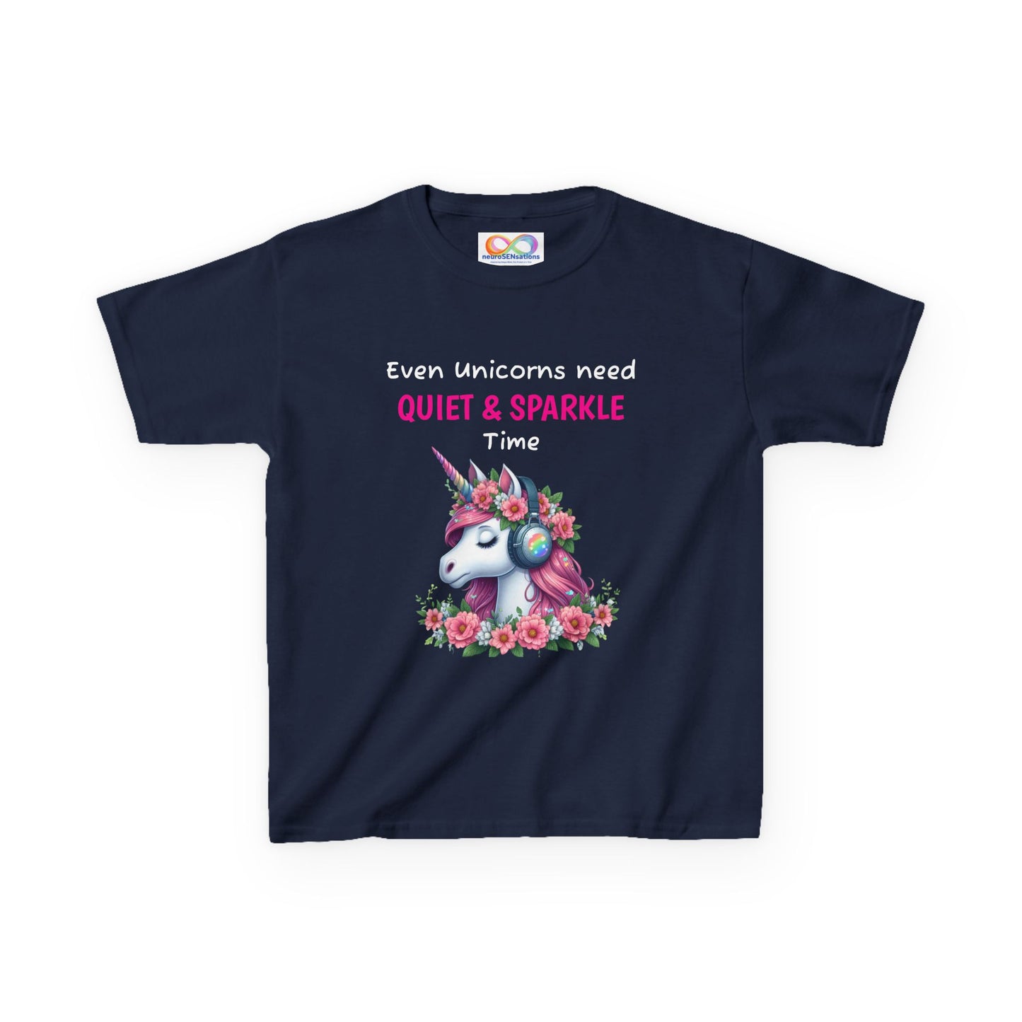 Unicorn Kids Tee – Colourful Cotton T-Shirt Celebrating Quiet Strength & Neurodivergent Joy