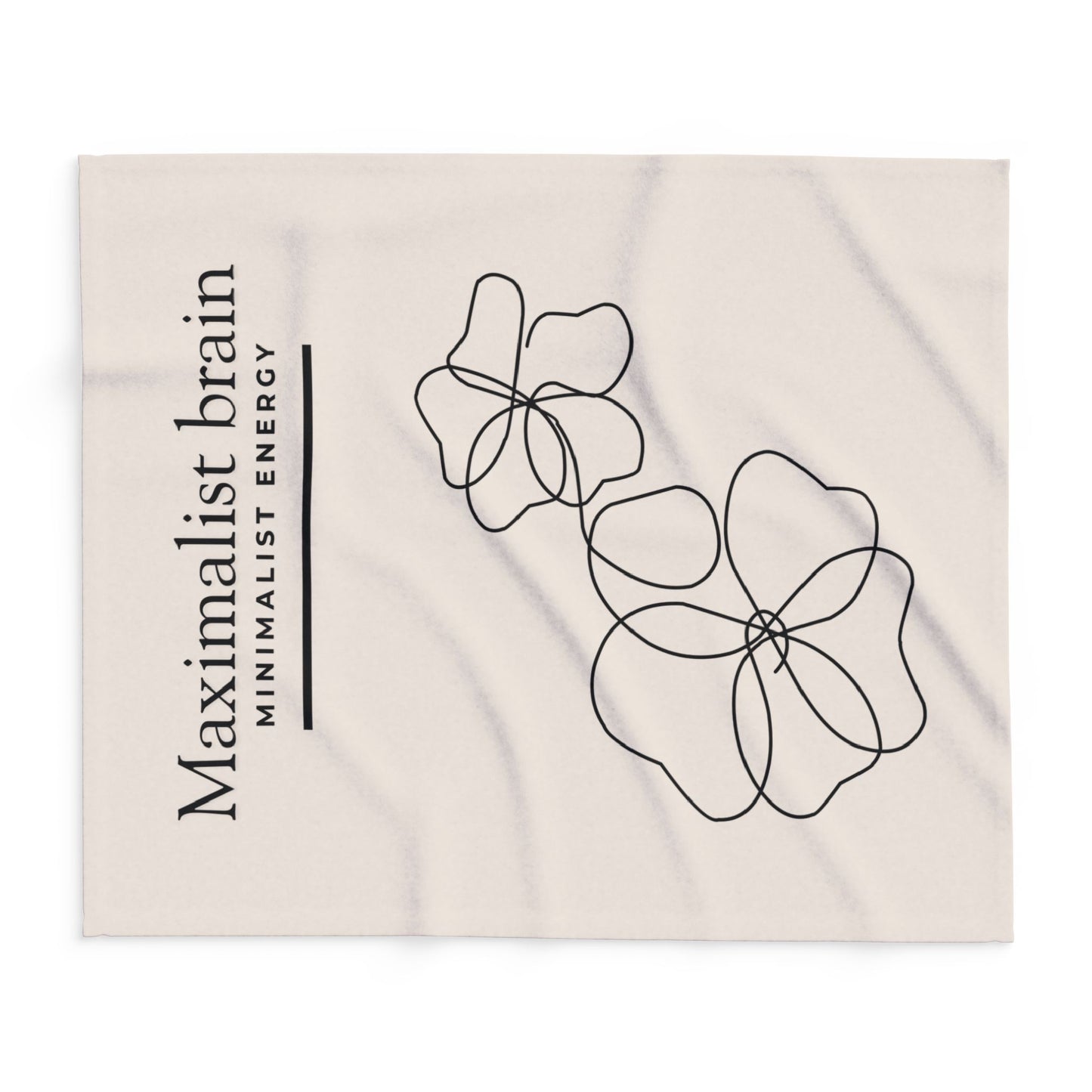 Minimalist Energy Fleece Blanket – Cozy Polyester Throw for Neurodivergent Calm & Home Decor