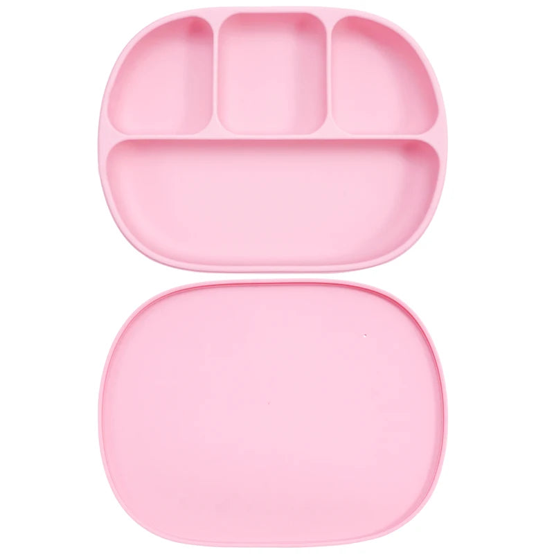 Silicone Four Compartments Dinner Plate – Structured Mealtime Support for Neurodivergent Independence