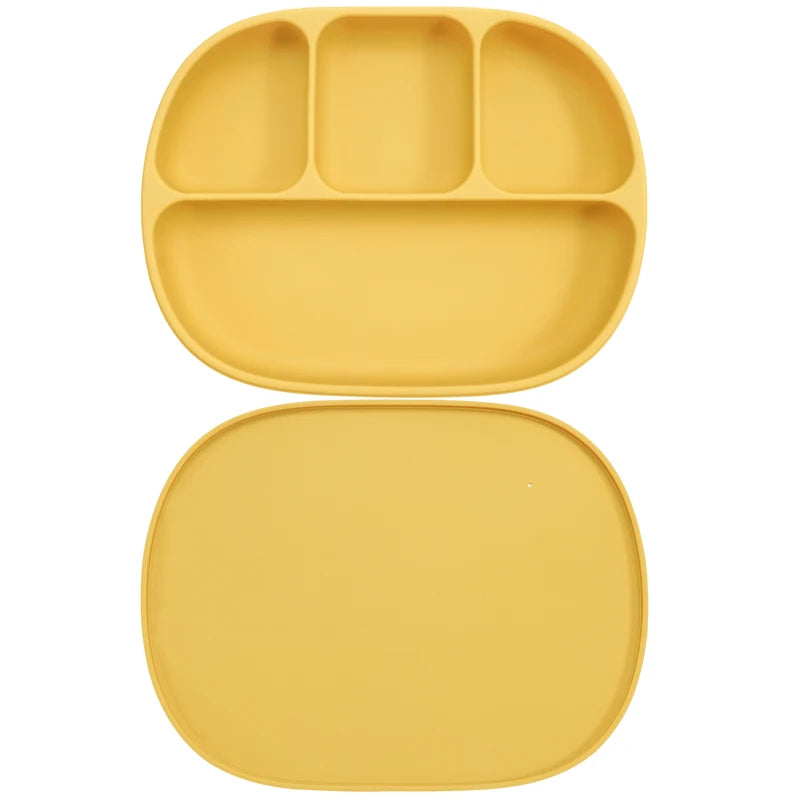 Silicone Four Compartments Dinner Plate – Structured Mealtime Support for Neurodivergent Independence