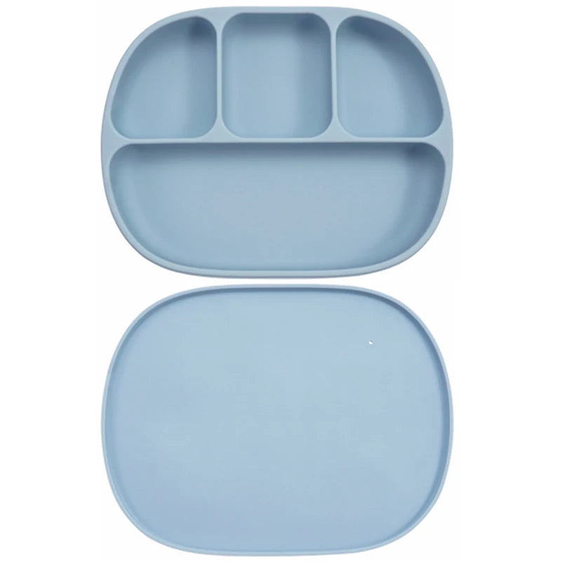 Silicone Four Compartments Dinner Plate – Structured Mealtime Support for Neurodivergent Independence