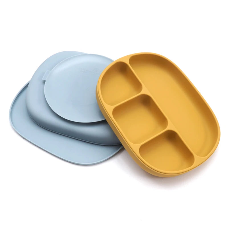 Silicone Four Compartments Dinner Plate – Structured Mealtime Support for Neurodivergent Independence