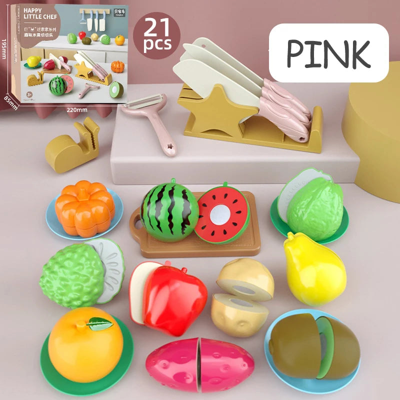 Vegetable & Fruits Cut Toys Pretend Play