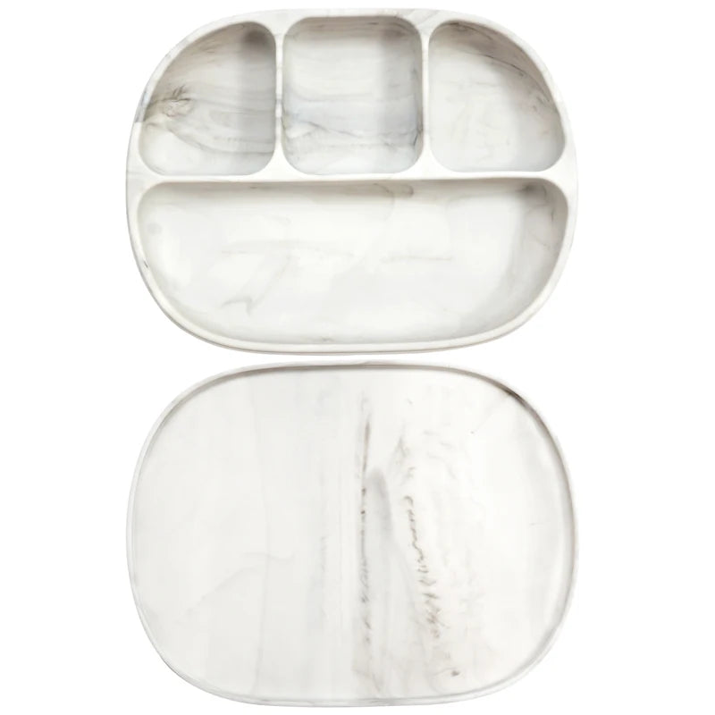 Silicone Four Compartments Dinner Plate – Structured Mealtime Support for Neurodivergent Independence