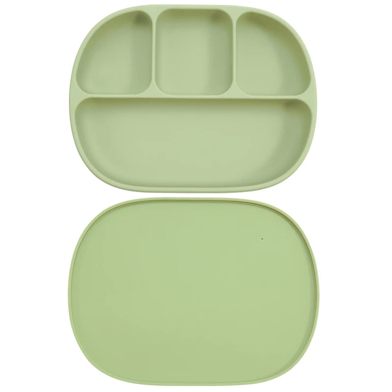 Silicone Four Compartments Dinner Plate – Structured Mealtime Support for Neurodivergent Independence
