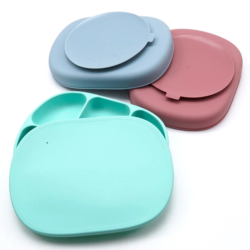 Silicone Four Compartments Dinner Plate – Structured Mealtime Support for Neurodivergent Independence