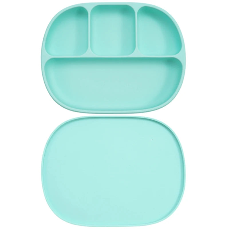 Silicone Four Compartments Dinner Plate – Structured Mealtime Support for Neurodivergent Independence