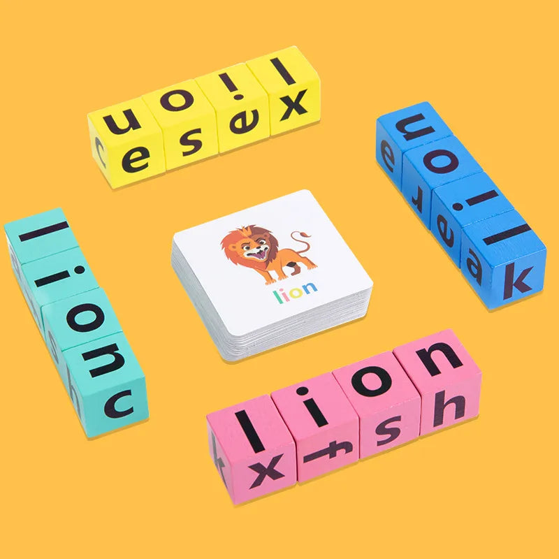 Wooden Word Spelling Game – 1 Set