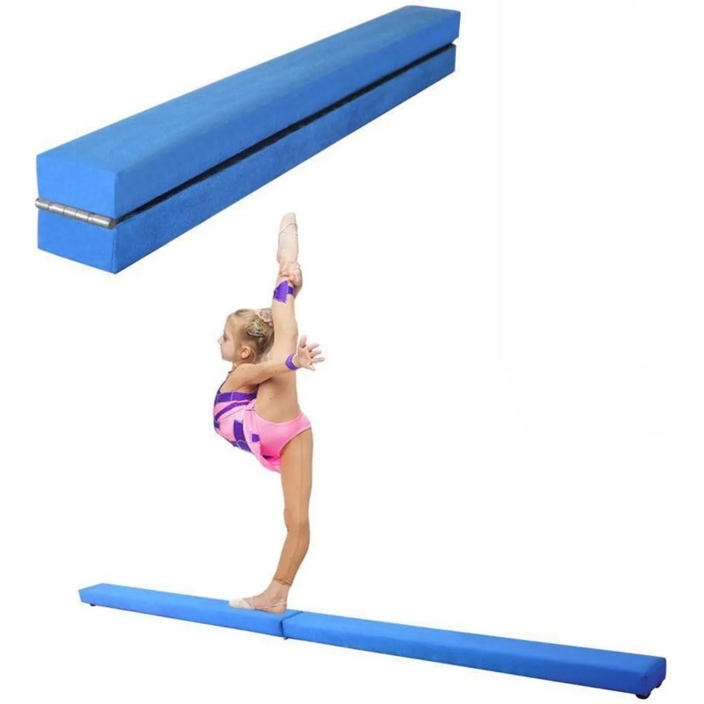 Folding Balance Beam 7FT Faux Suede, Empower Movement & Regulation with Soft-Touch Stabilityvement & Regulation with Soft-Touch Stability