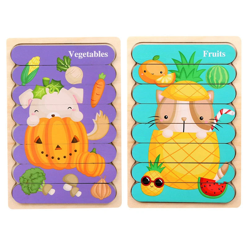 Wooden Strip Puzzle – Calm, Structured Play for Neurodivergent-Friendly Skill Building