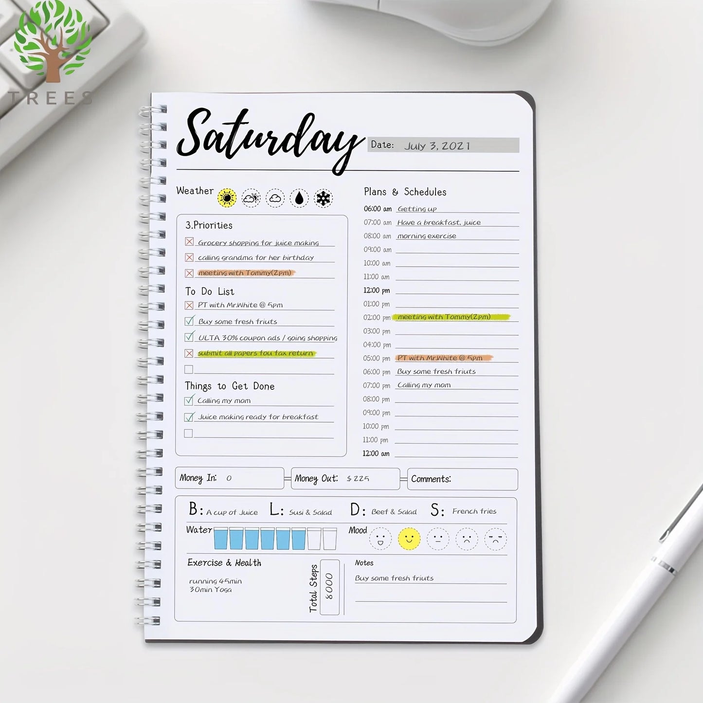 Undated Weekly Planner – 7-Day Layout for Structured Support & Flexible Focus