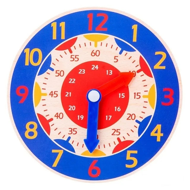 Wooden Clock – Visual Sequencing Toy for Neurodivergent Time Awareness