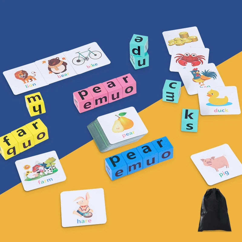 Wooden Word Spelling Game – 1 Set