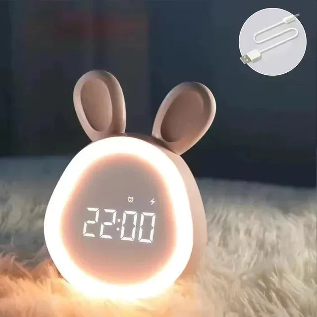 Rabbit LED Alarm Clock Night/Wake Up Light