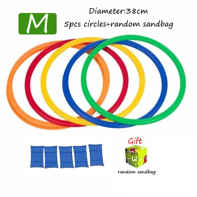 5/10pcs Hopscotch Ring Game