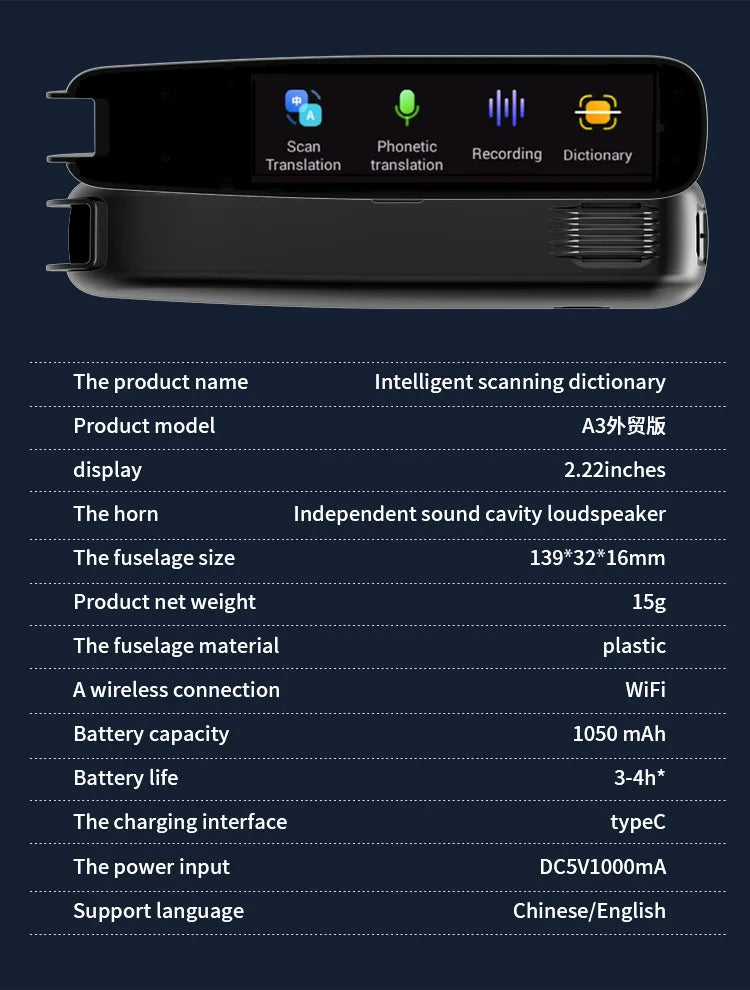 Translation Scanner Pen-Read, Translate & Decode with Clarity
