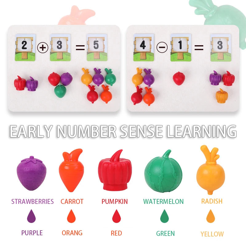 Fruits & Vegetable Math Sorting & Counting Number Game