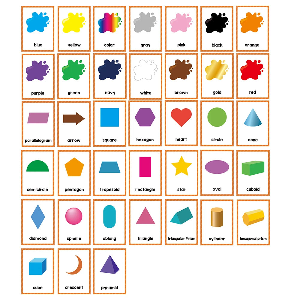 Colours & Shapes Flash Cards