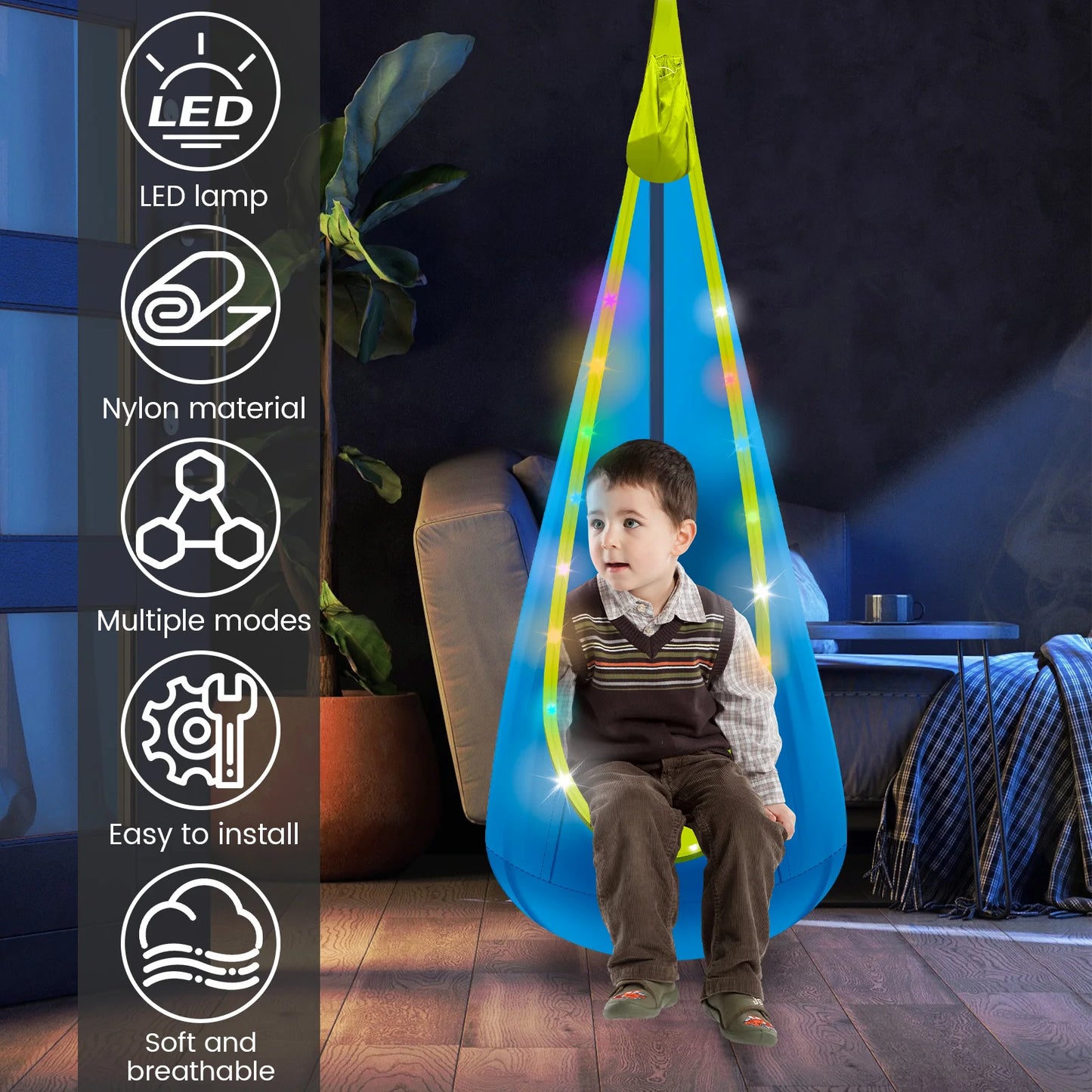 Pod Swing Seat With LED Light