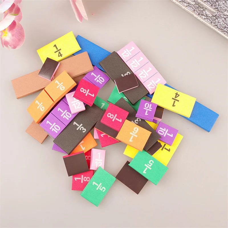 51Pcs Fractions Set – Shapes & Colours for Interactive Maths Learning