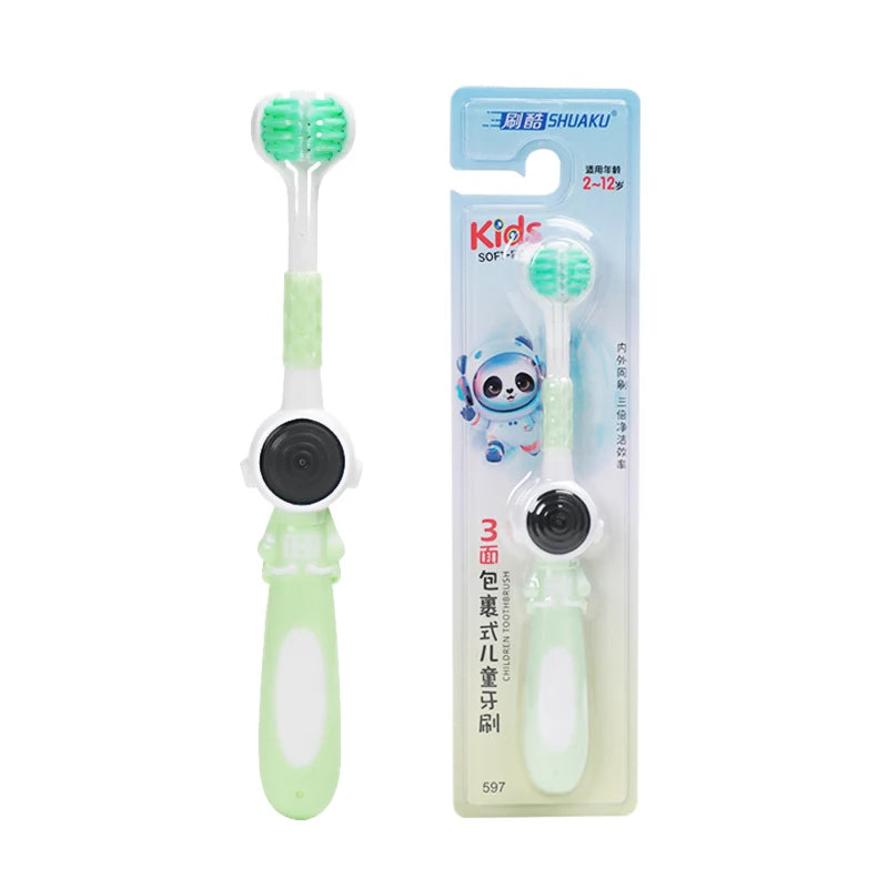 3-Sided Kids Toothbrush – Soft Bristles for Effective, Sensory-Safe Cleaning