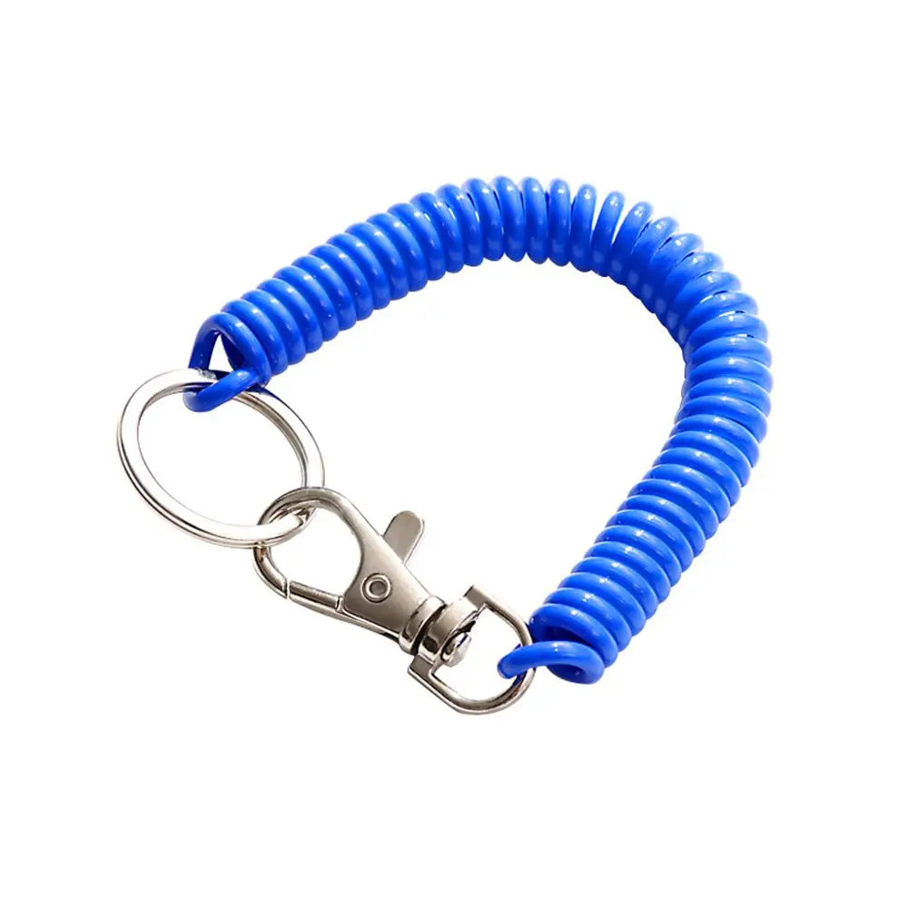 Spiral Elastic Spring Rope Keychain- Tangle-Free Secure Carry