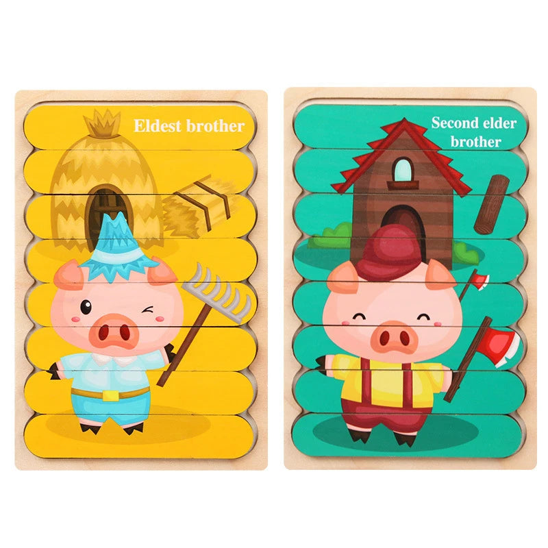 Wooden Strip Puzzle – Calm, Structured Play for Neurodivergent-Friendly Skill Building